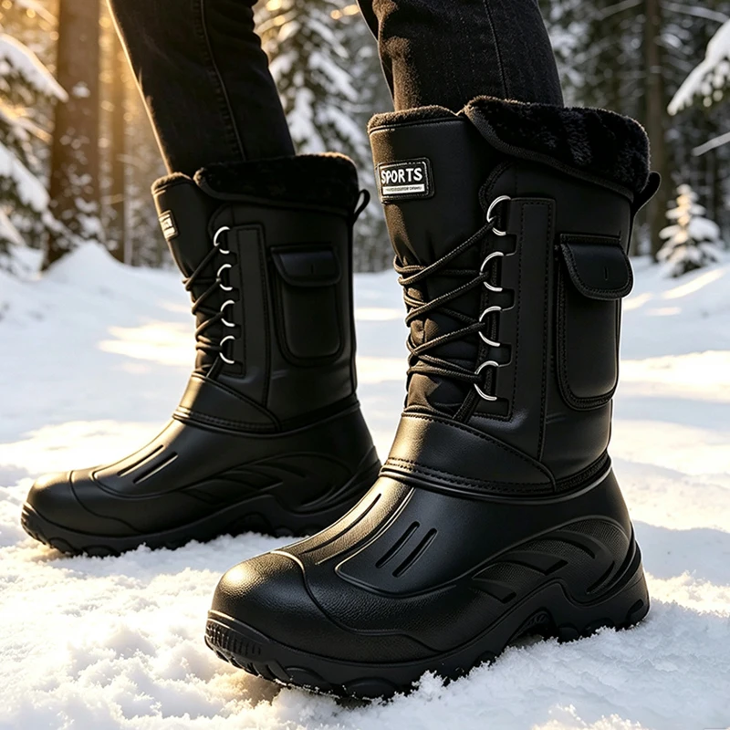 Fishing Hook Size - Botas de nieve de invierno para
