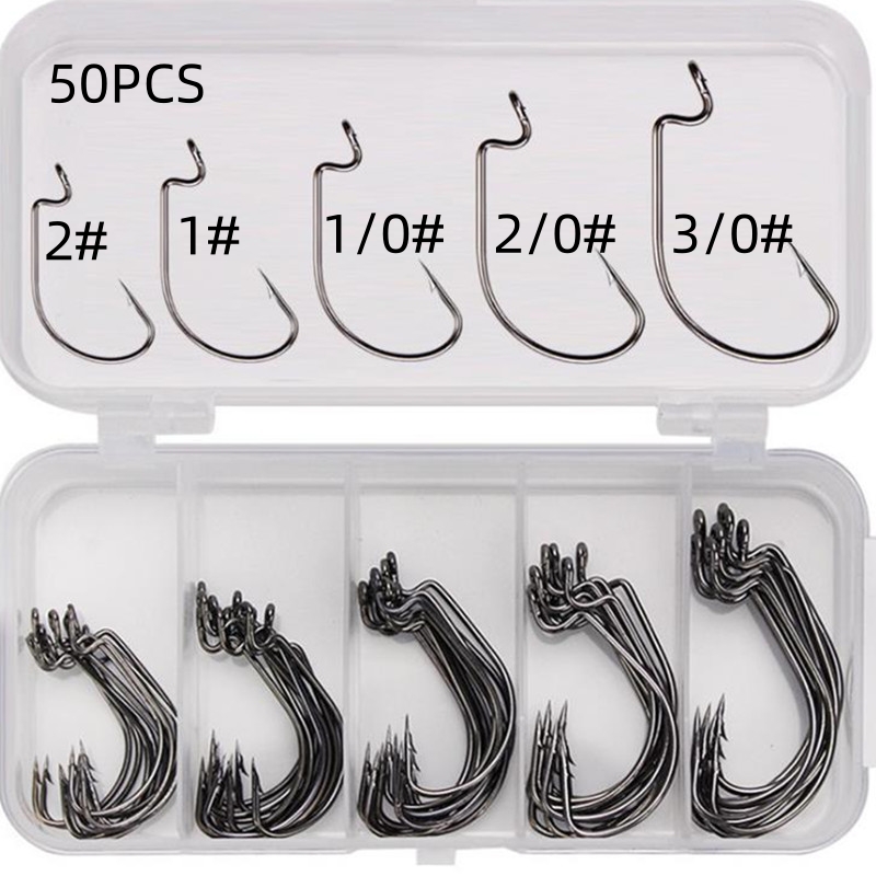 Fishing Hook Box - 50 Piezas/Caja de Anzuelos de Pesca