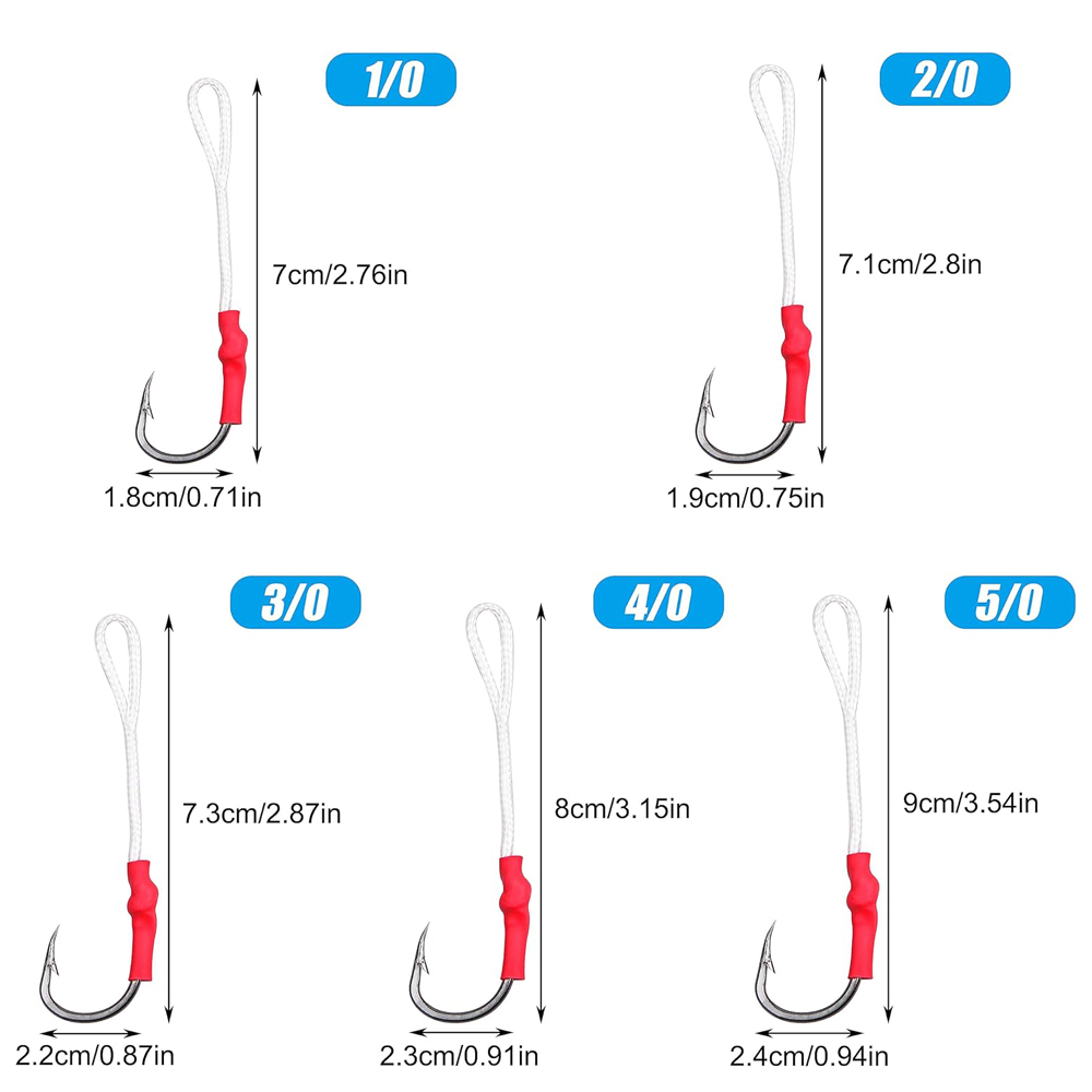 5 uds 1/0-10/0 anzuelos de pes - Fishing Hook Offset reseña y precio