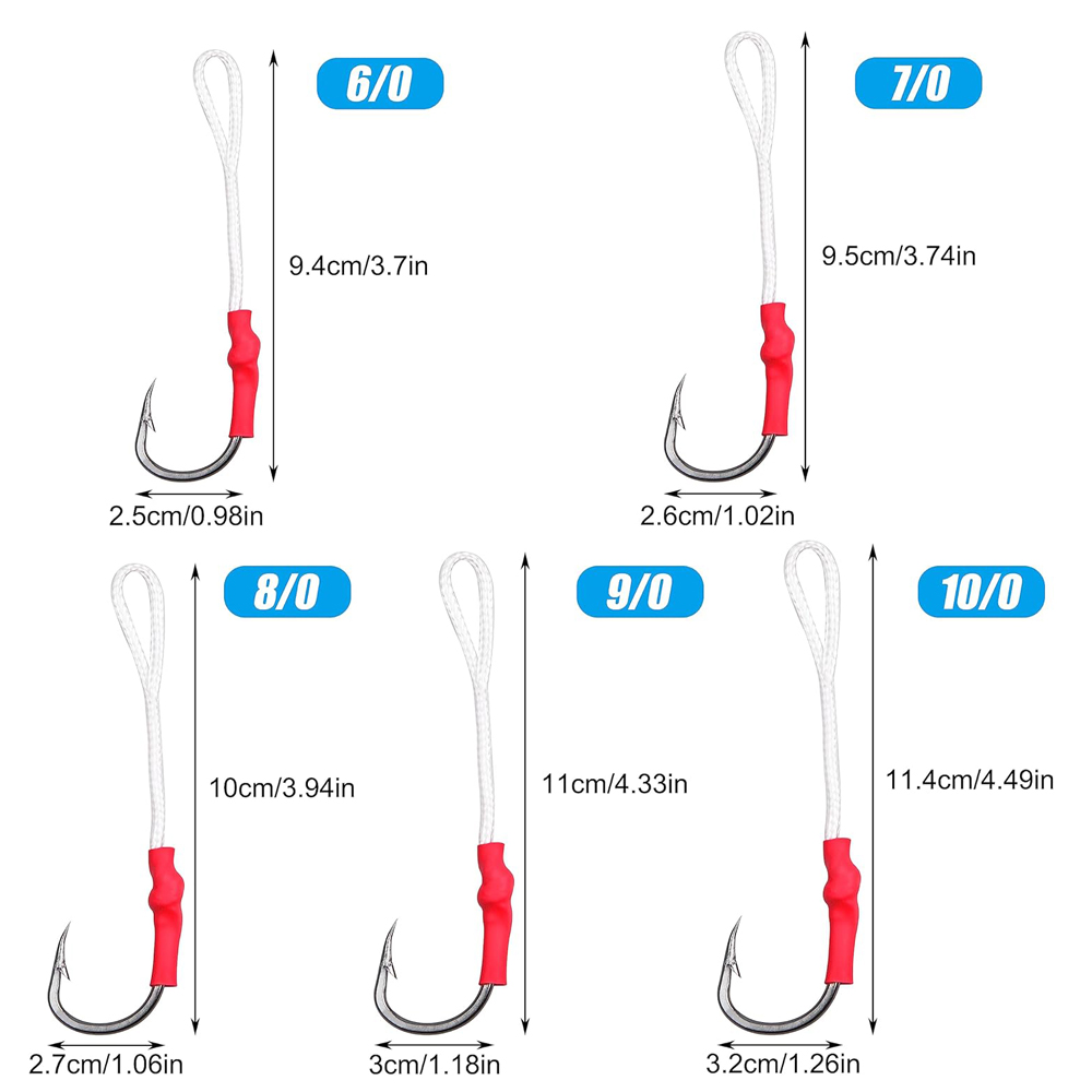 5 uds 1/0-10/0 anzuelos de pes - Fishing Hook Offset reseña y precio