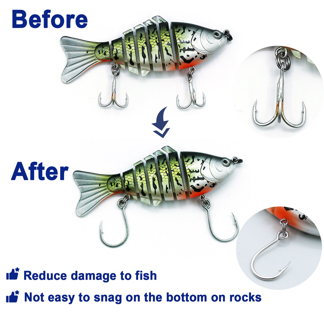 25-50 piezas de anzuelos en lí - Fishing Hook Circle reseña y precio